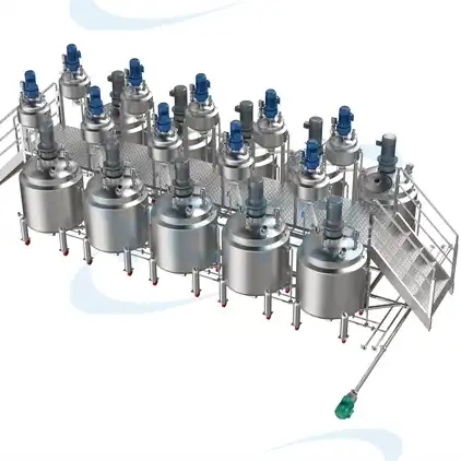 100L 200L 500L 高速分散プレート加熱ミキサータンク液体洗剤製造食器洗い機ゲル混合装置
